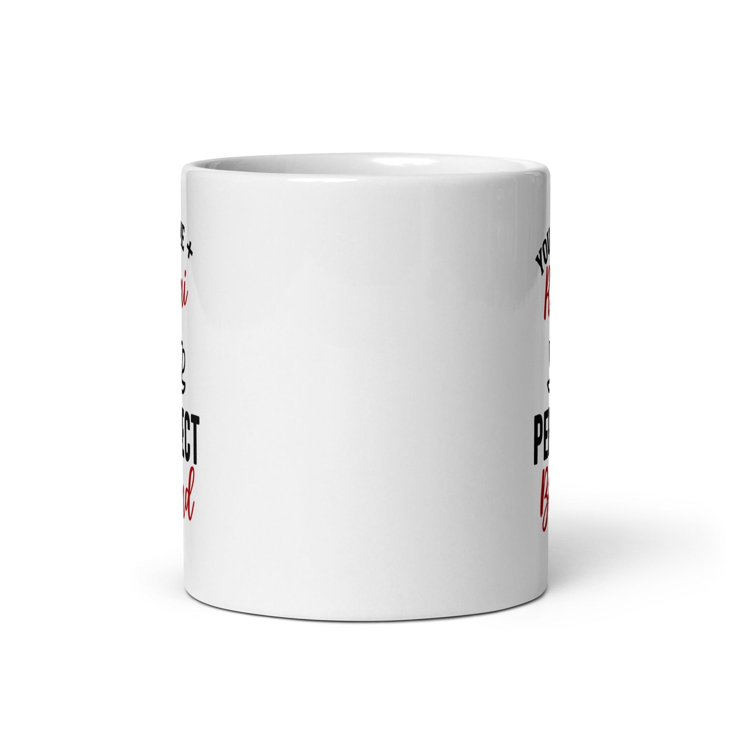 White You and Me Perfect Blend Spiritual Quote Mug showing spiritual quote design