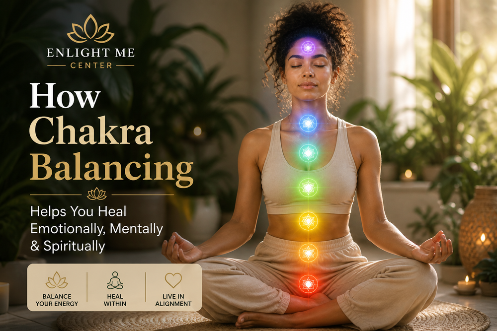 Chakra energy centers representing how chakra balancing supports emotional and spiritual healing