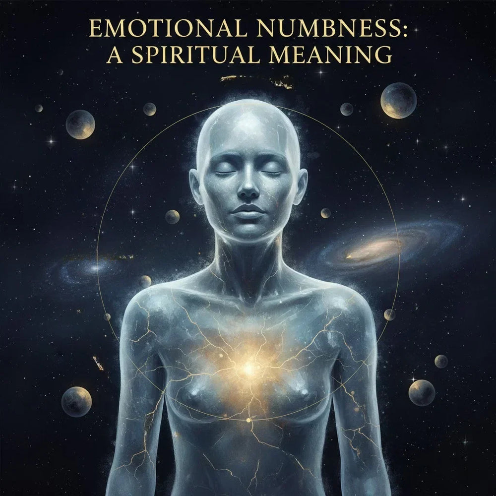 Still introspective scene representing the spiritual meaning behind emotional numbness