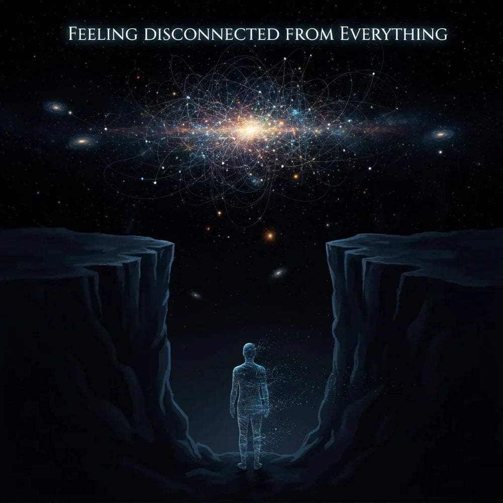 Foggy disconnection representing the experience of feeling emotionally disconnected from life