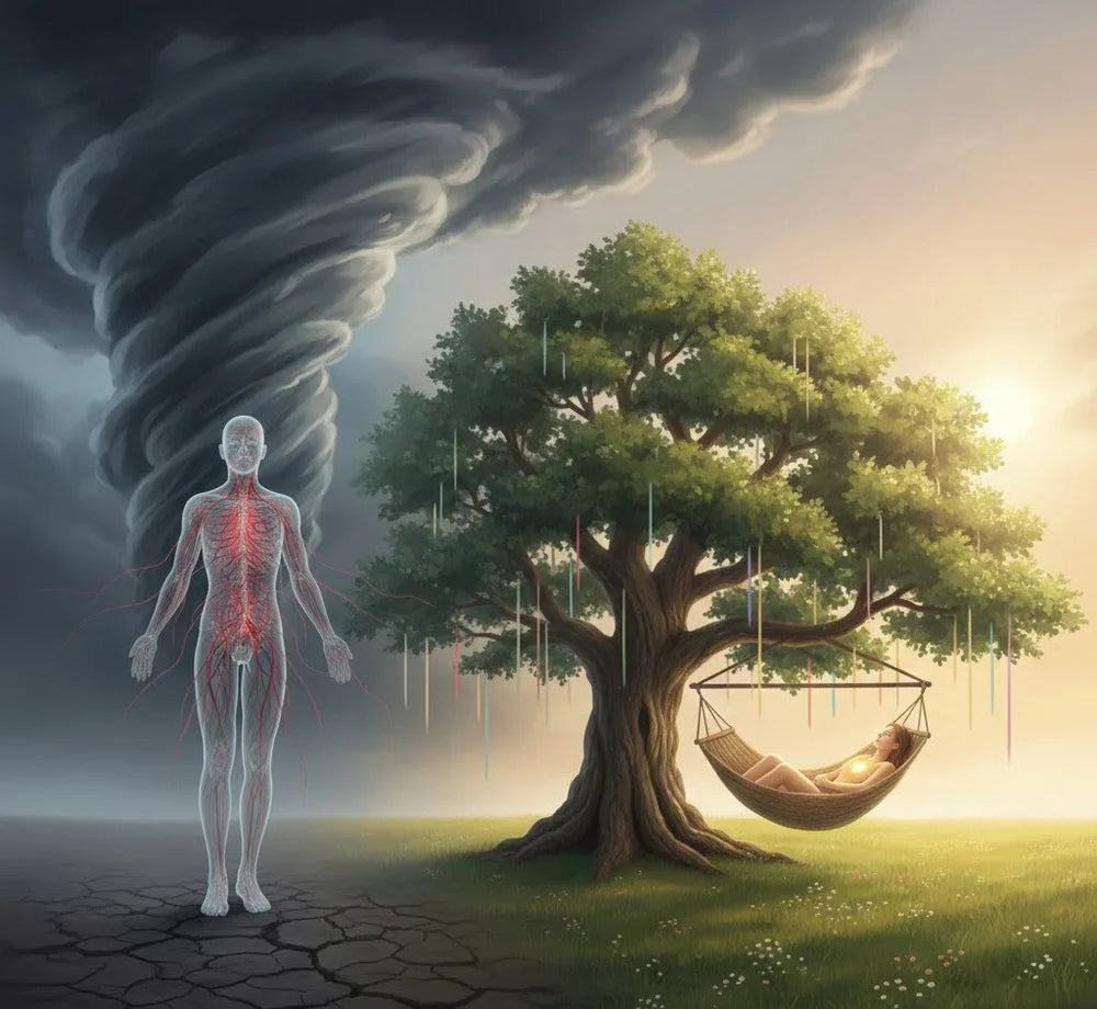 Person processing emotion representing why trauma responses are involuntary not choices