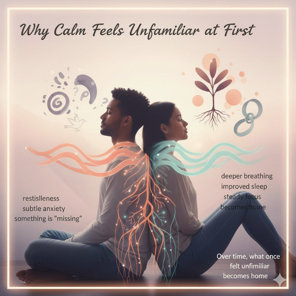 Unfamiliar peace representing why calm and stillness feel strange after a life of survival mode