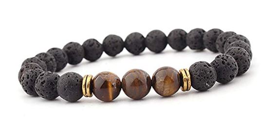 Volcanic Stone Tiger Eye Bracelet Energy Bracelet spiritual accessory for grounding and intentional energy