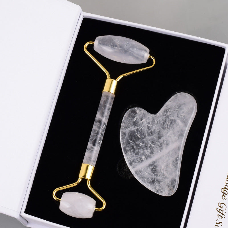 Stone Roller Massager Crystal Beauty Instrument Transparent Crystal Crystal Energy Decor spiritual accessory for grounding and intentional energy