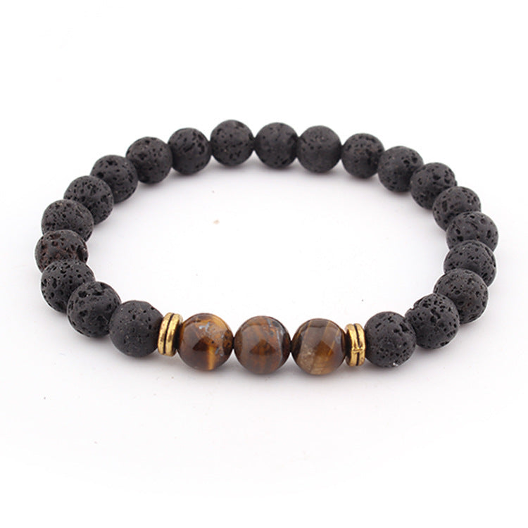 Volcanic Stone Tiger Eye Bracelet Energy Bracelet spiritual accessory for grounding and intentional energy