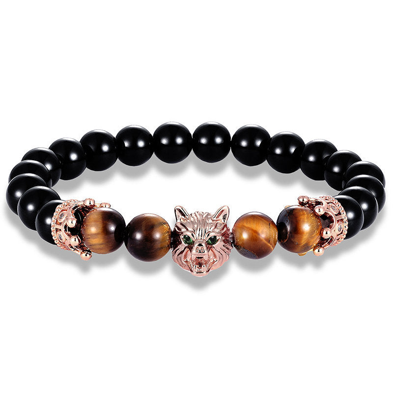 Men's Tiger Eye Zircon Bracelet Energy Bracelet spiritual accessory for grounding and intentional energy