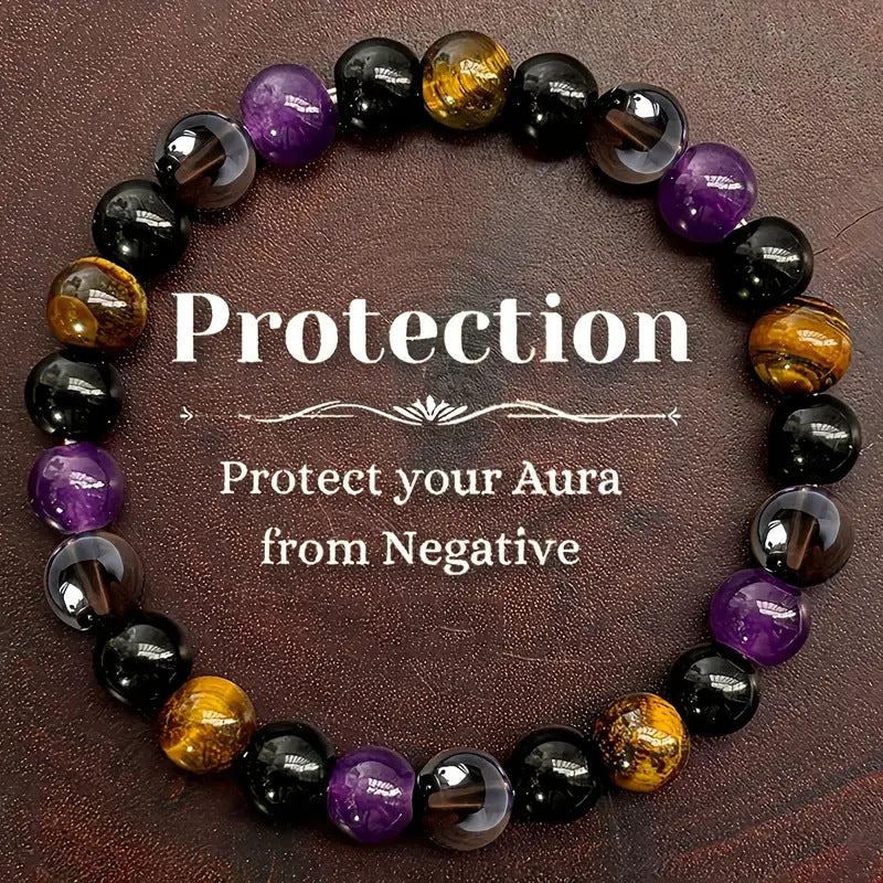 Natural Amethyst Tiger Eye Turquoise Bracelet Energy Bracelet spiritual accessory for grounding and intentional energy