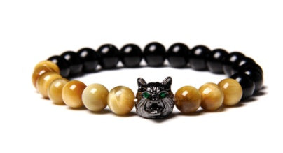 Men's Tiger Eye Zircon Bracelet Energy Bracelet spiritual accessory for grounding and intentional energy