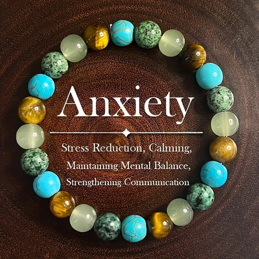 Natural Amethyst Tiger Eye Turquoise Bracelet Energy Bracelet spiritual accessory for grounding and intentional energy