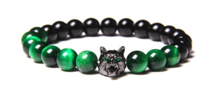 Men's Tiger Eye Zircon Bracelet Energy Bracelet spiritual accessory for grounding and intentional energy