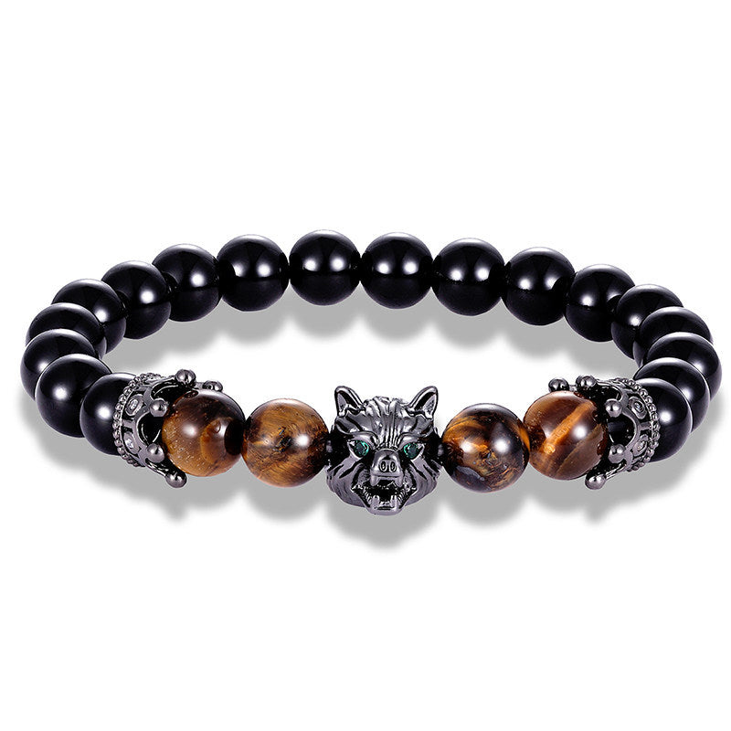 Men's Tiger Eye Zircon Bracelet Energy Bracelet spiritual accessory for grounding and intentional energy