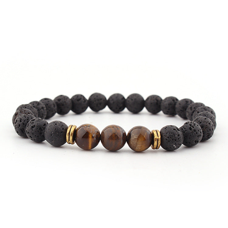 Volcanic Stone Tiger Eye Bracelet Energy Bracelet spiritual accessory for grounding and intentional energy