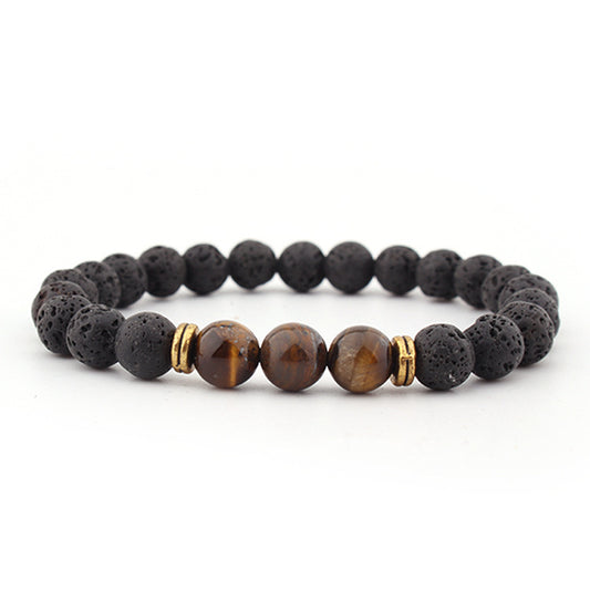 Volcanic Stone Tiger Eye Bracelet Energy Bracelet spiritual accessory for grounding and intentional energy