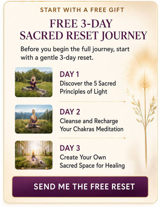 Front view of Free 3-day Sacred Reset Journey by Enlight Me Center