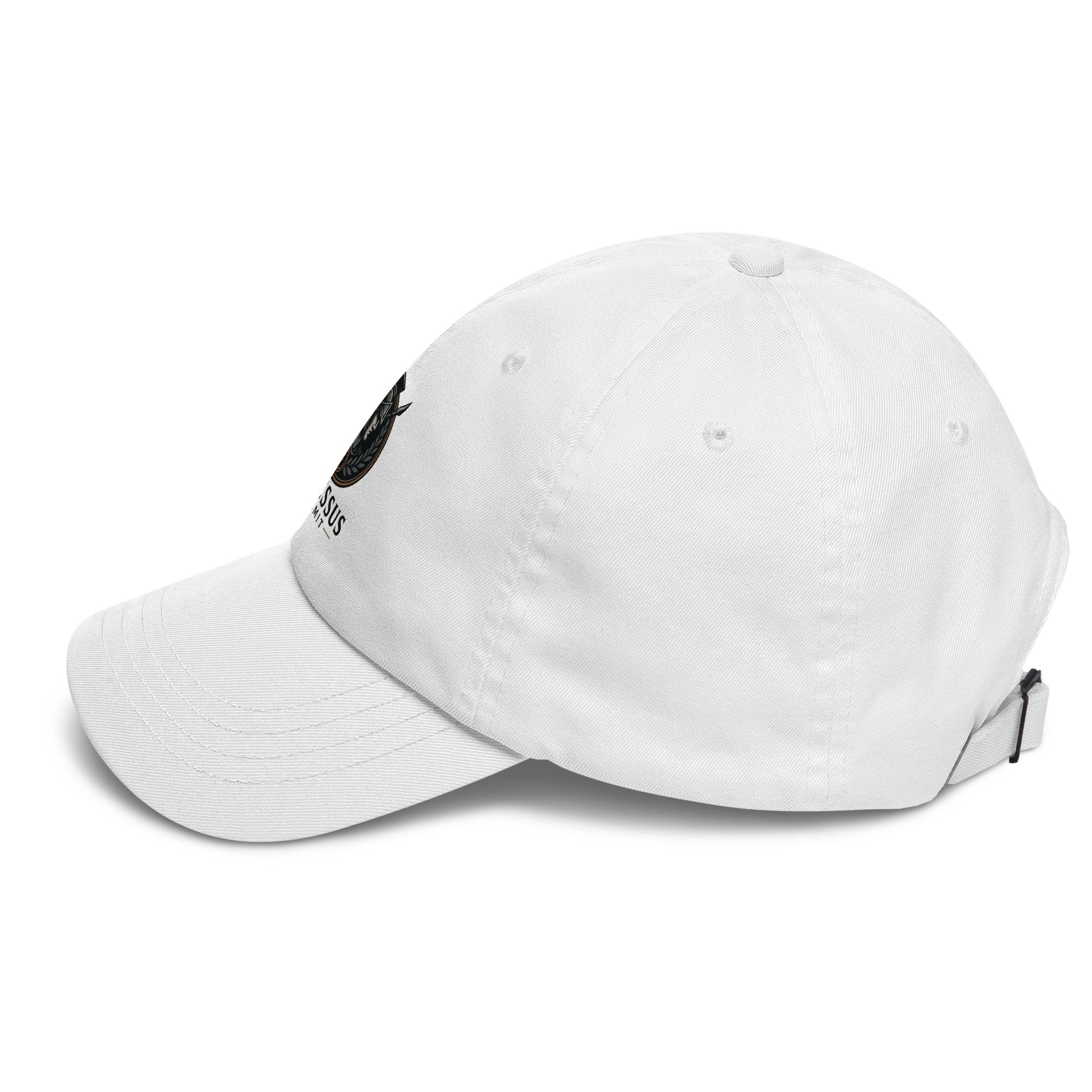 Side view of White Ephessus Athena Eternal Warrior Divine Feminine Hat by Enlight Me Center
