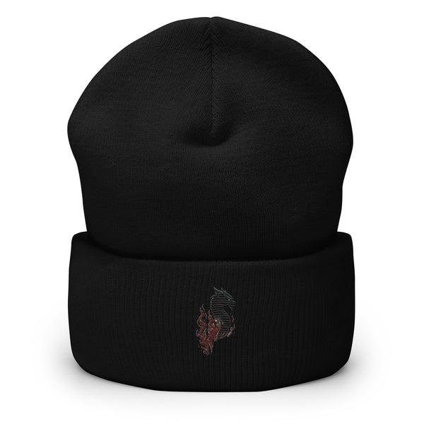 Ephessus Submit Dragon Cuffed Beanie – Unisex Winter Knit Hat