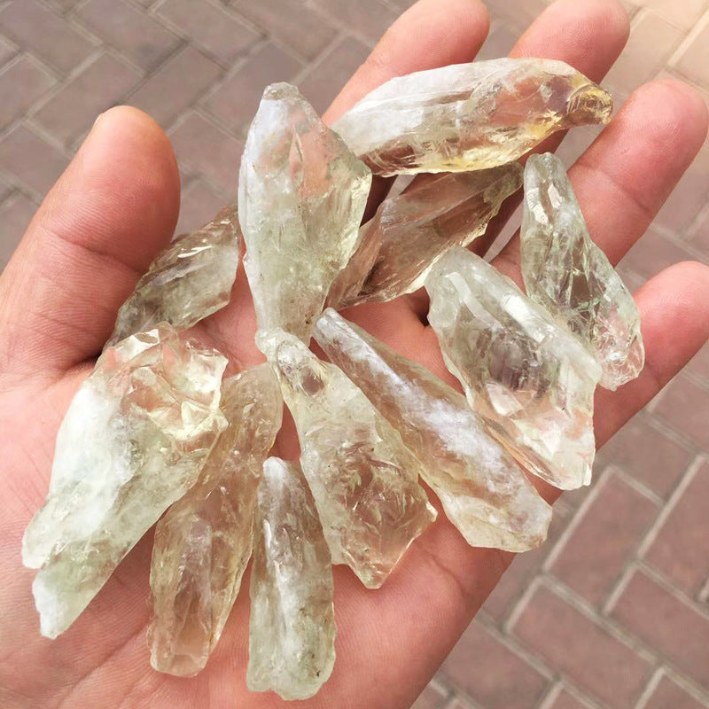 Natural Green Crystal Rough Ornaments Crystal Energy Decor spiritual accessory for grounding and intentional energy