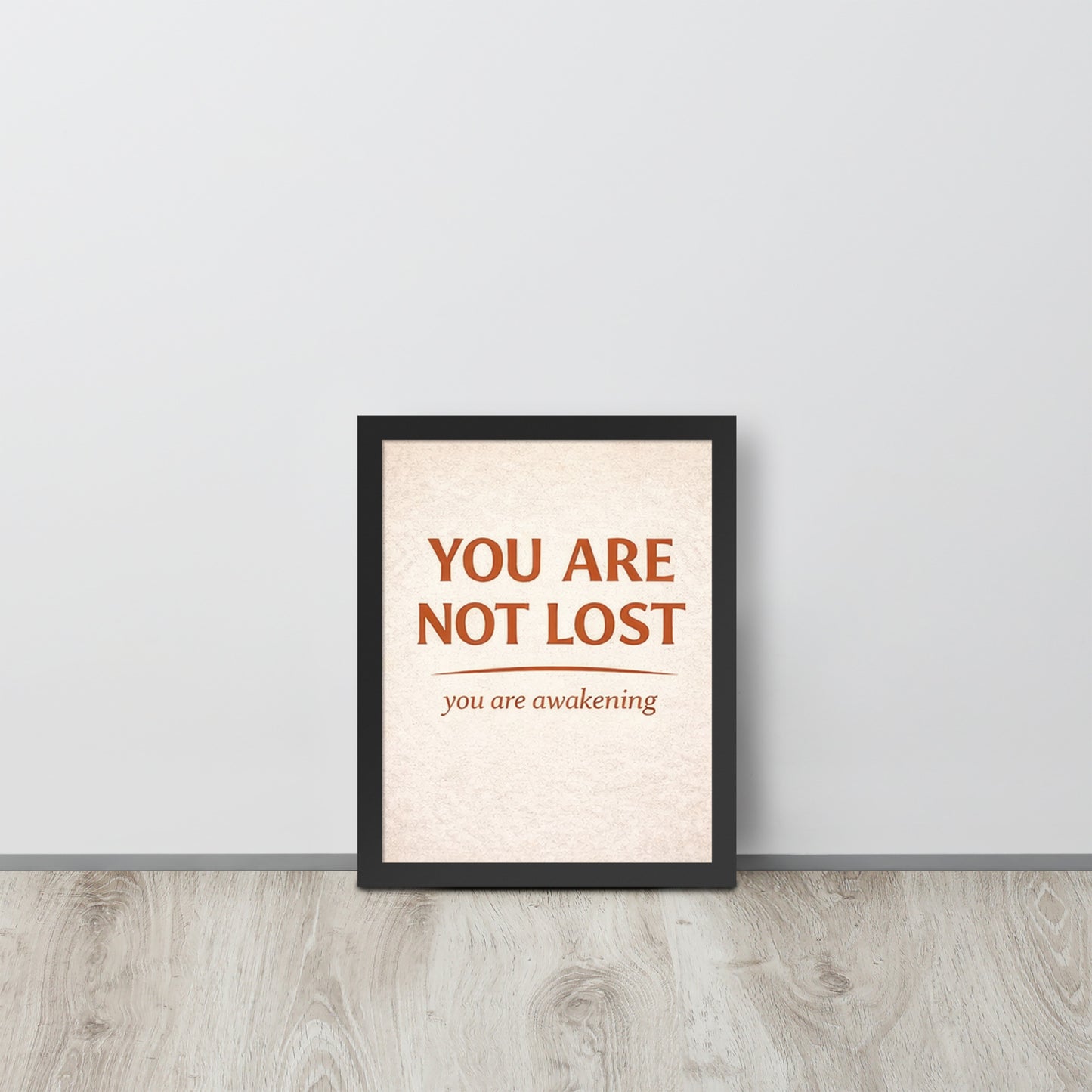 Black You Are Not Lost Spiritual Wall Art Framed Poster framed spiritual wall art for mindful home decor