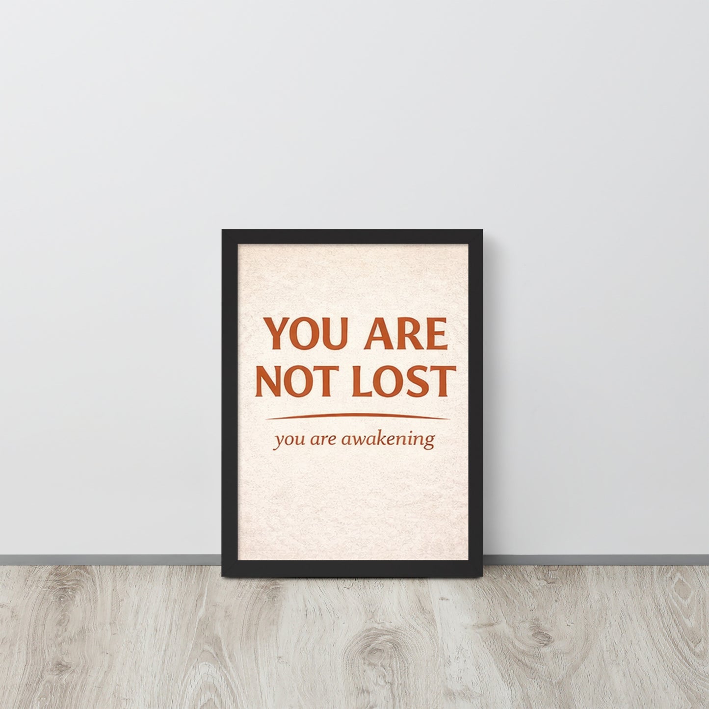 Black You Are Not Lost Spiritual Wall Art Framed Poster framed spiritual wall art for mindful home decor