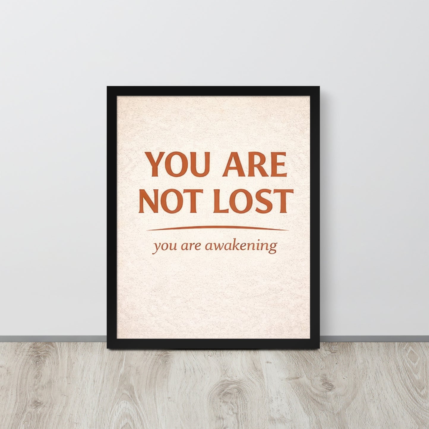 Black You Are Not Lost Spiritual Wall Art Framed Poster framed spiritual wall art for mindful home decor