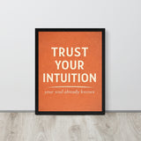 Trust Your Intuition Spiritual Wall Art Framed Poster