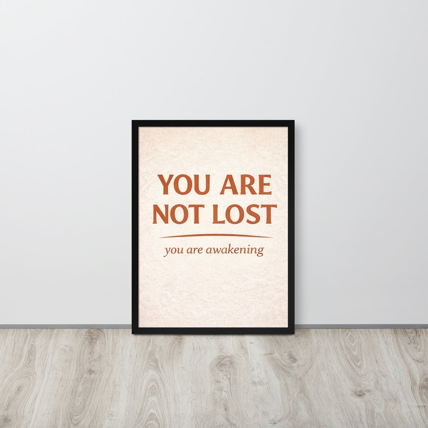 Black You Are Not Lost Spiritual Wall Art Framed Poster framed spiritual wall art for mindful home decor