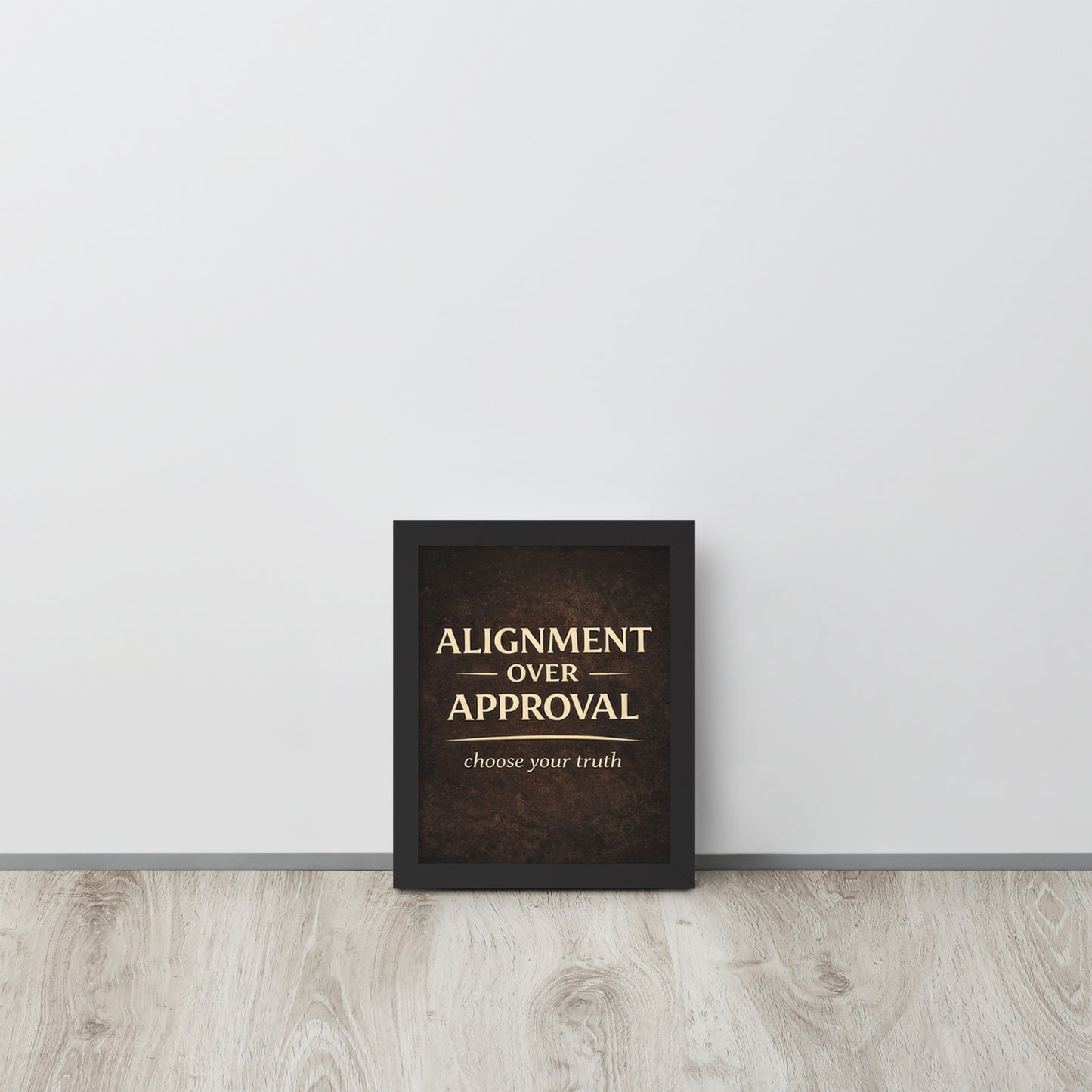 Black Alignment Over Approval Spiritual Wall Art Framed Poster framed spiritual wall art for mindful home decor