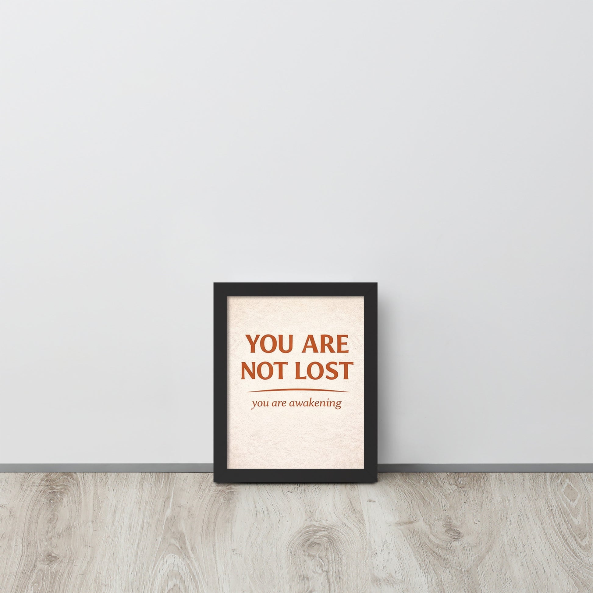Black You Are Not Lost Spiritual Wall Art Framed Poster framed spiritual wall art for mindful home decor