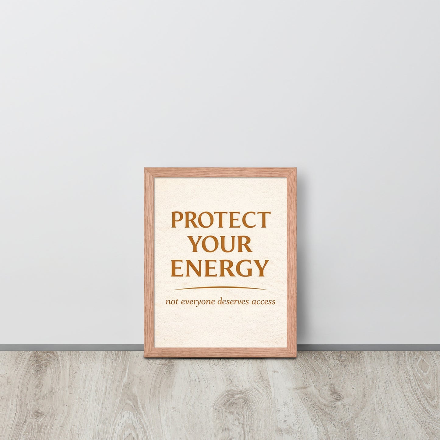 Red Protect Your Energy Mystical Spiritual Framed Poster framed spiritual wall art for mindful home decor