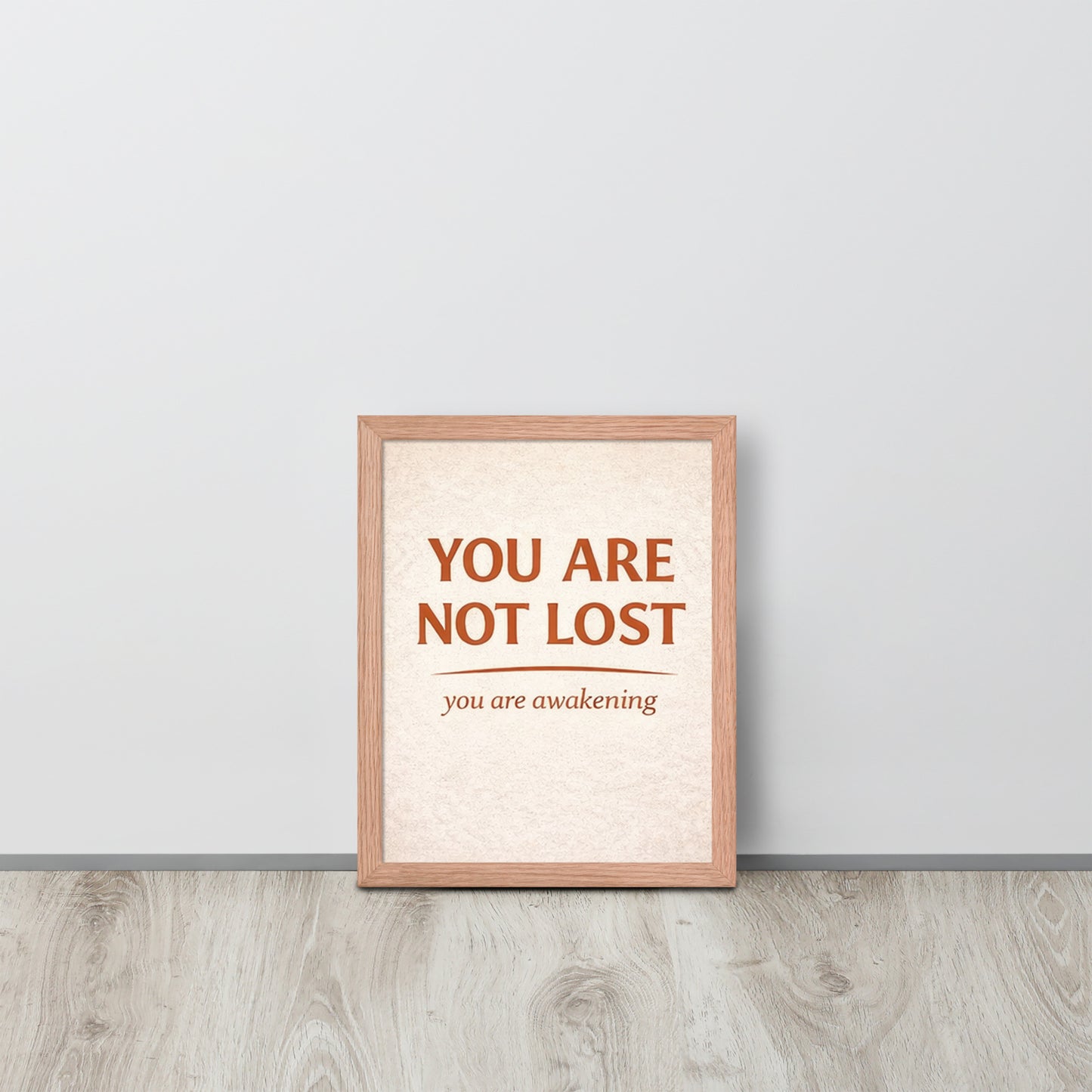 Red You Are Not Lost Spiritual Wall Art Framed Poster framed spiritual wall art for mindful home decor