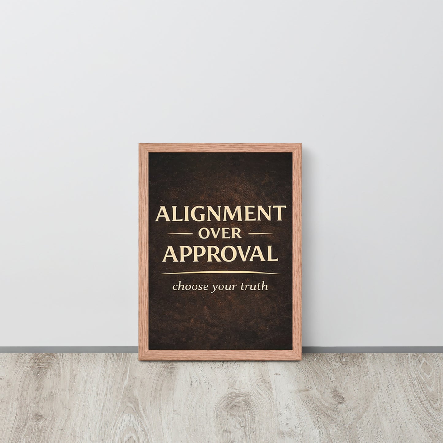 Red Alignment Over Approval Spiritual Wall Art Framed Poster framed spiritual wall art for mindful home decor