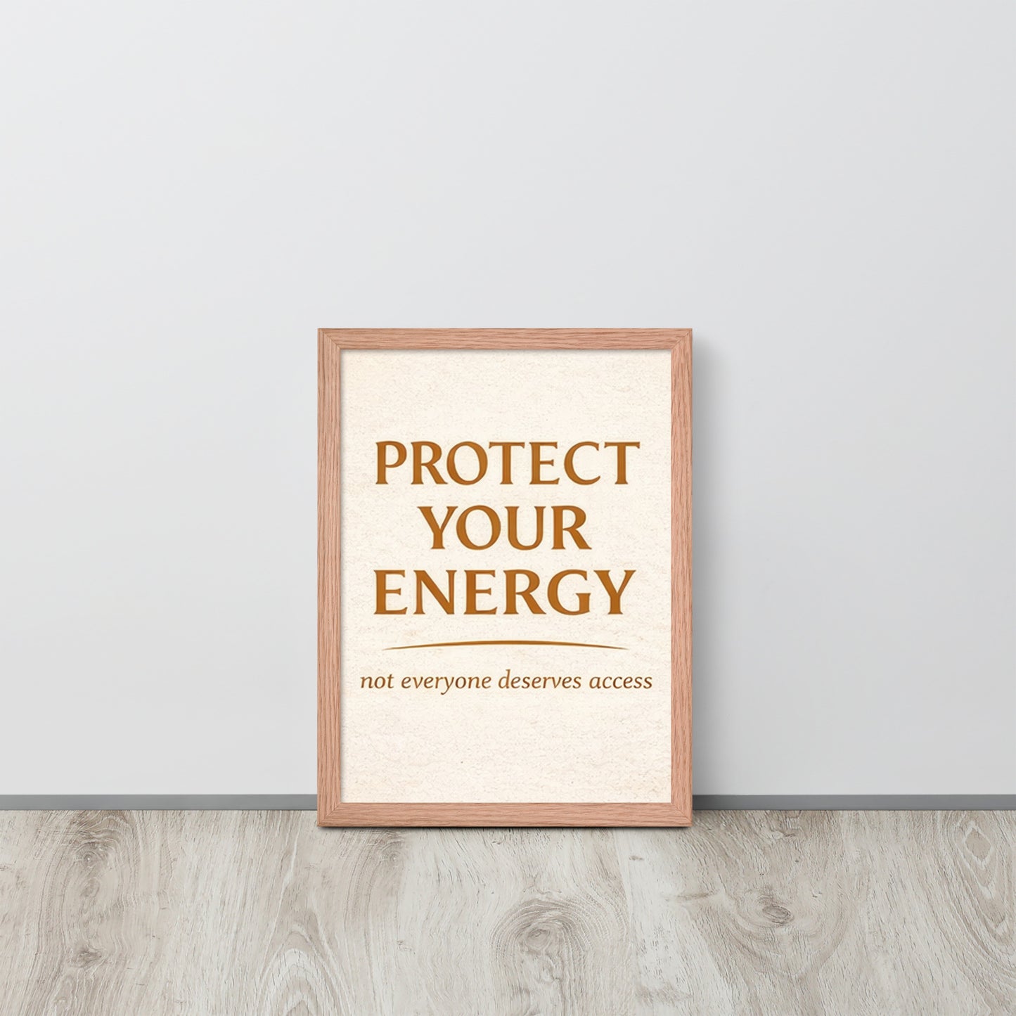 Red Protect Your Energy Mystical Spiritual Framed Poster framed spiritual wall art for mindful home decor