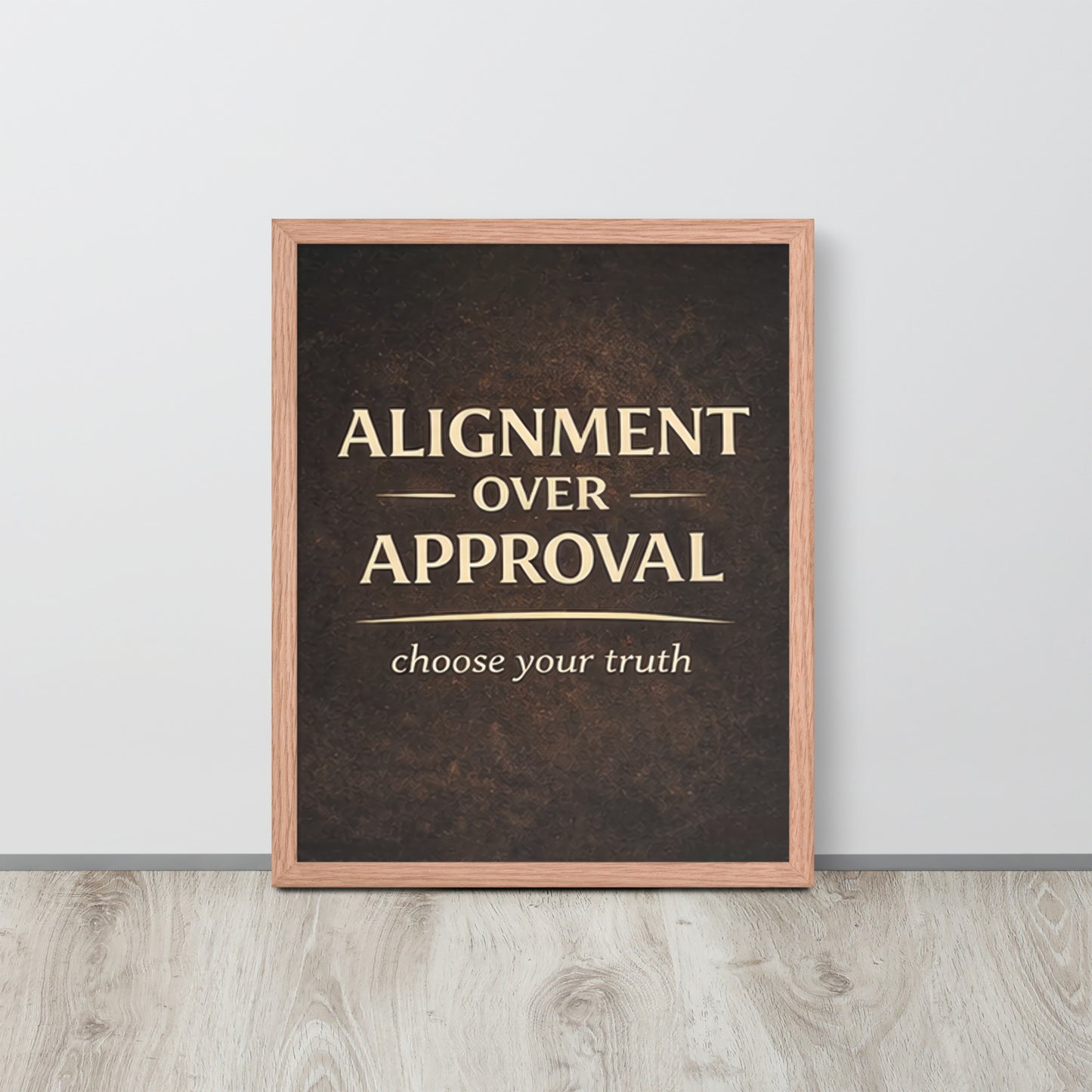 Red Alignment Over Approval Spiritual Wall Art Framed Poster framed spiritual wall art for mindful home decor
