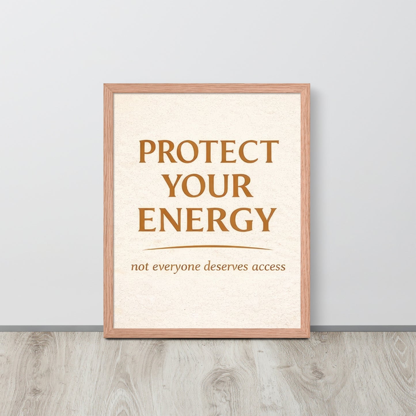 Red Protect Your Energy Mystical Spiritual Framed Poster framed spiritual wall art for mindful home decor