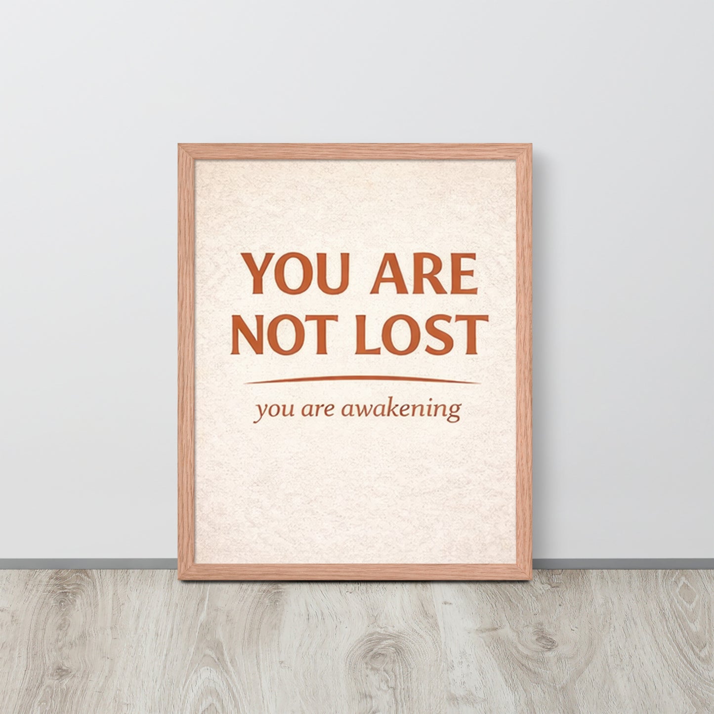 Red You Are Not Lost Spiritual Wall Art Framed Poster framed spiritual wall art for mindful home decor