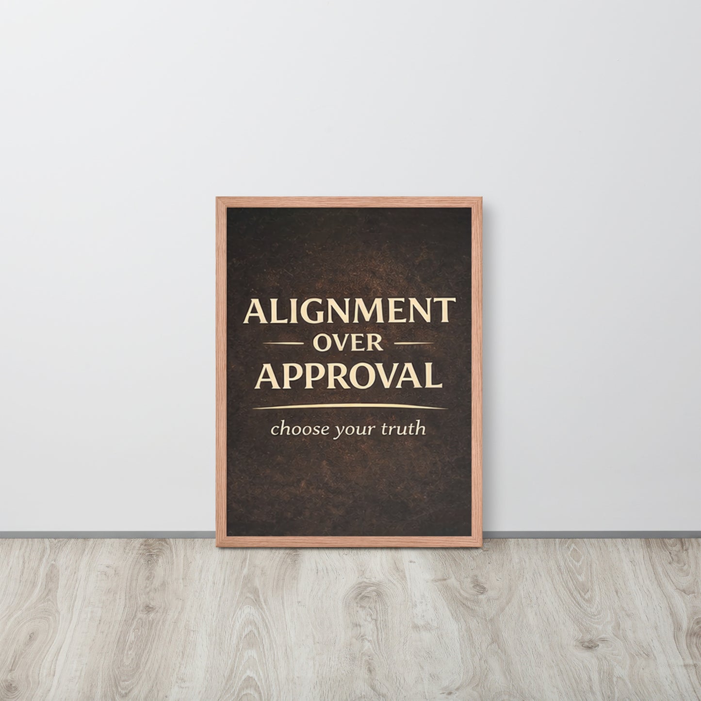 Red Alignment Over Approval Spiritual Wall Art Framed Poster framed spiritual wall art for mindful home decor