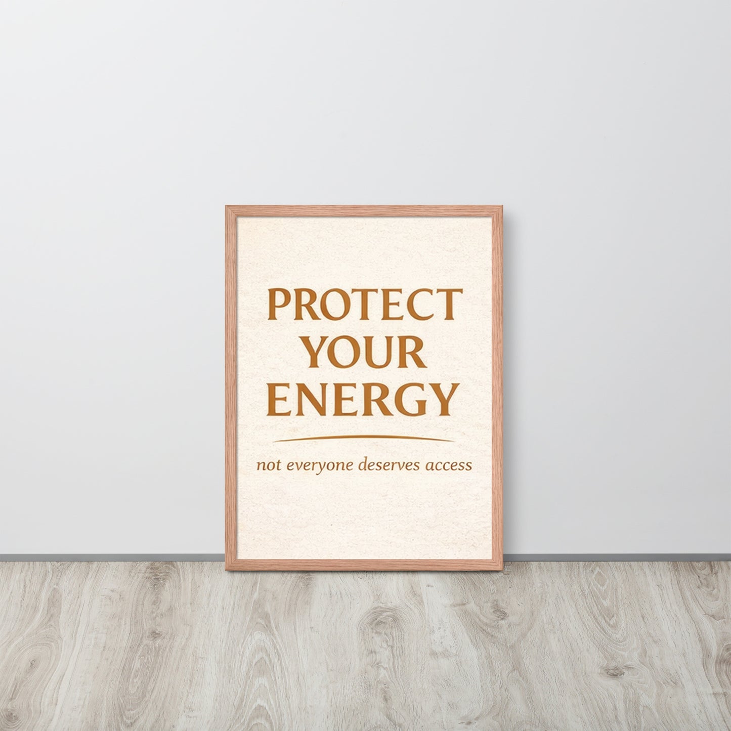 Red Protect Your Energy Mystical Spiritual Framed Poster framed spiritual wall art for mindful home decor