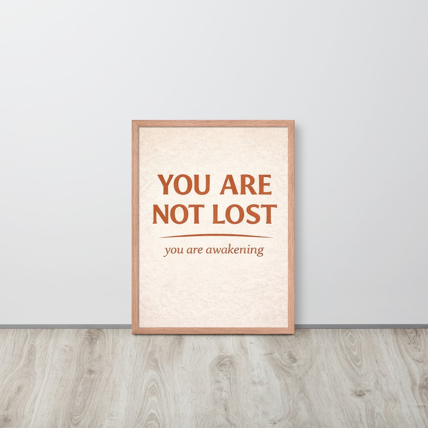 Red You Are Not Lost Spiritual Wall Art Framed Poster framed spiritual wall art for mindful home decor