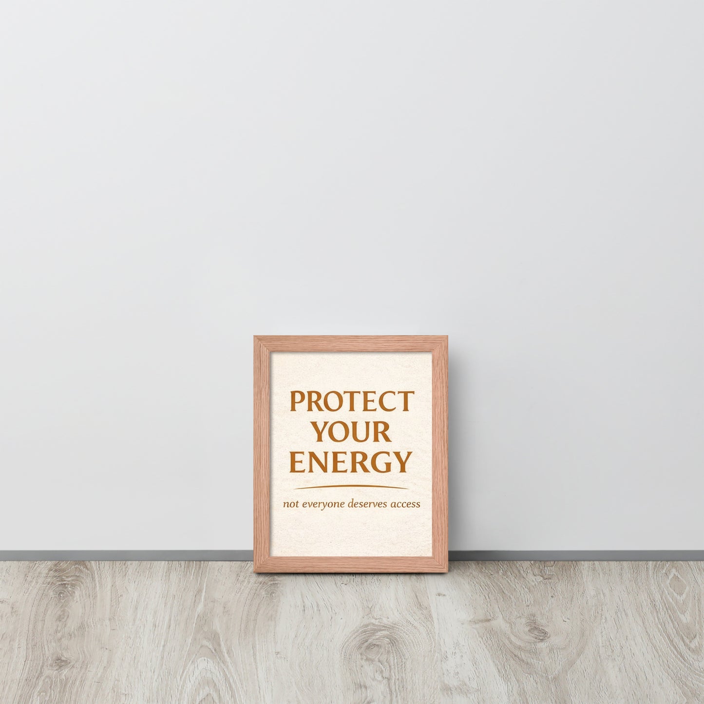 Red Protect Your Energy Mystical Spiritual Framed Poster framed spiritual wall art for mindful home decor