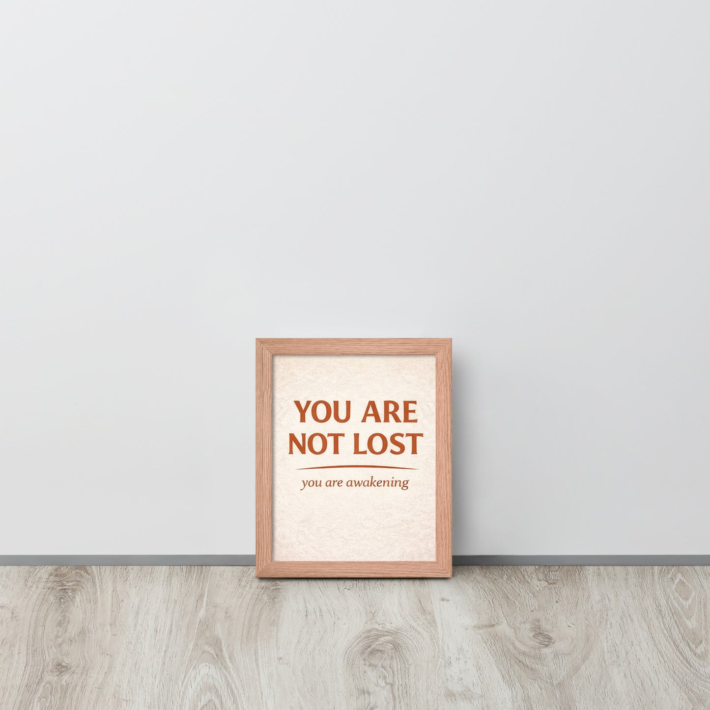 Red You Are Not Lost Spiritual Wall Art Framed Poster framed spiritual wall art for mindful home decor