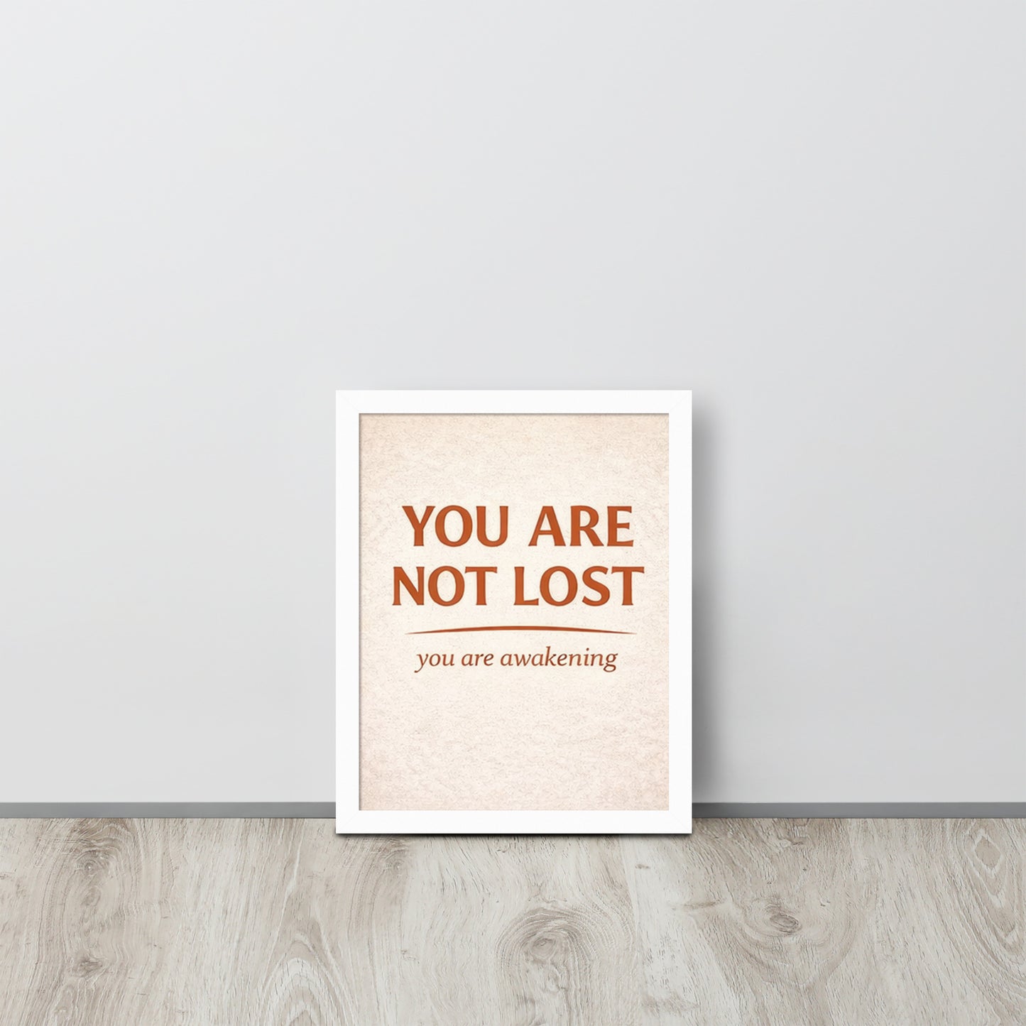White You Are Not Lost Spiritual Wall Art Framed Poster framed spiritual wall art for mindful home decor