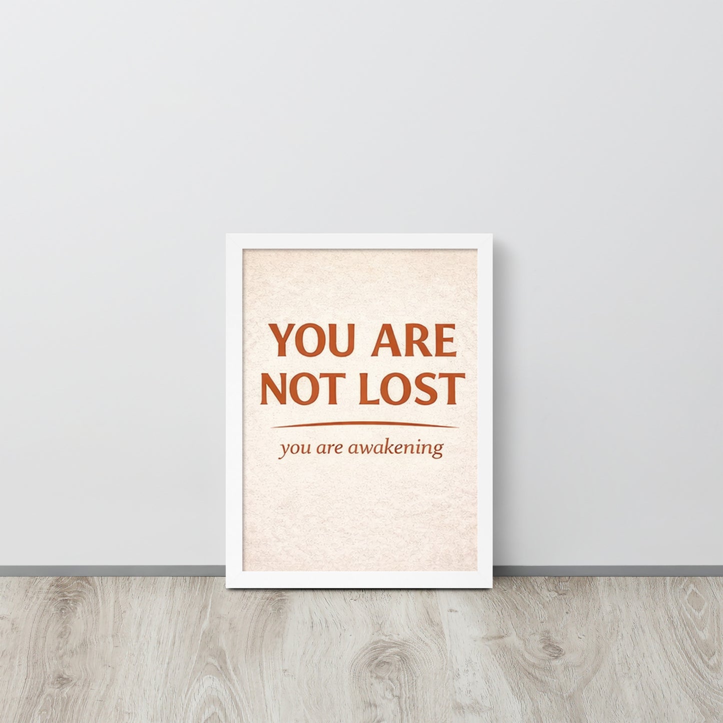 White You Are Not Lost Spiritual Wall Art Framed Poster framed spiritual wall art for mindful home decor