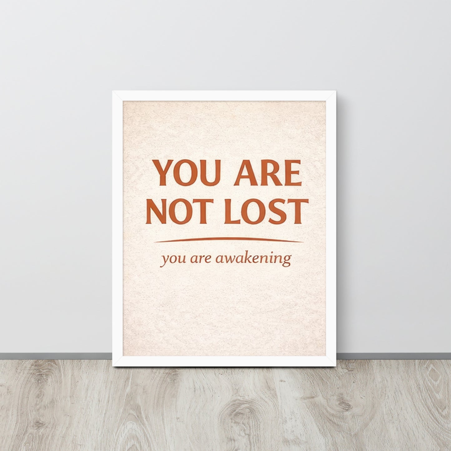 White You Are Not Lost Spiritual Wall Art Framed Poster framed spiritual wall art for mindful home decor