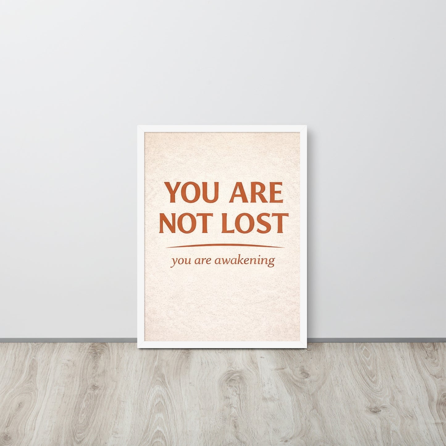 White You Are Not Lost Spiritual Wall Art Framed Poster framed spiritual wall art for mindful home decor
