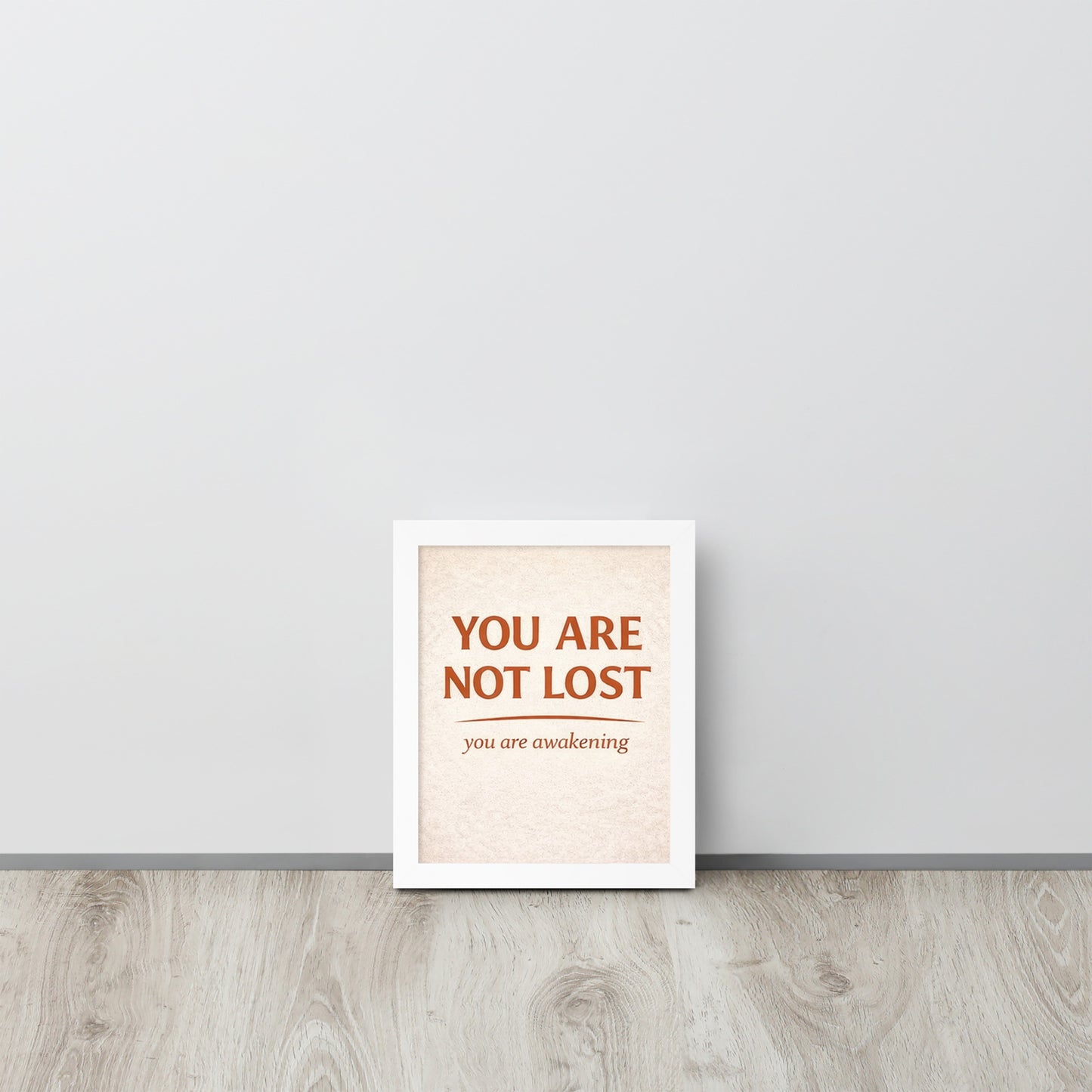 White You Are Not Lost Spiritual Wall Art Framed Poster framed spiritual wall art for mindful home decor