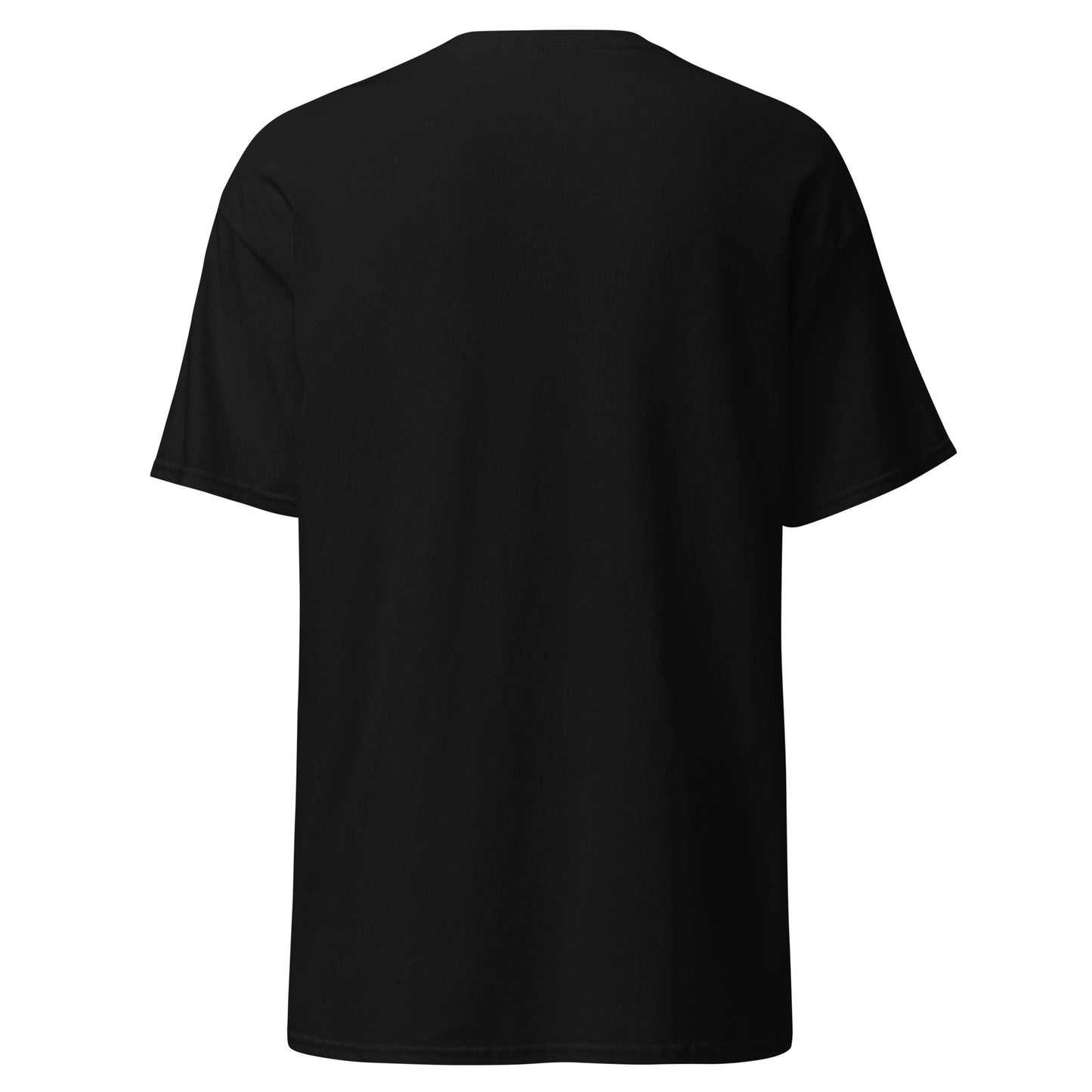 Back view of Black Elemental Balance Spiritual Tee by Enlight Me Center