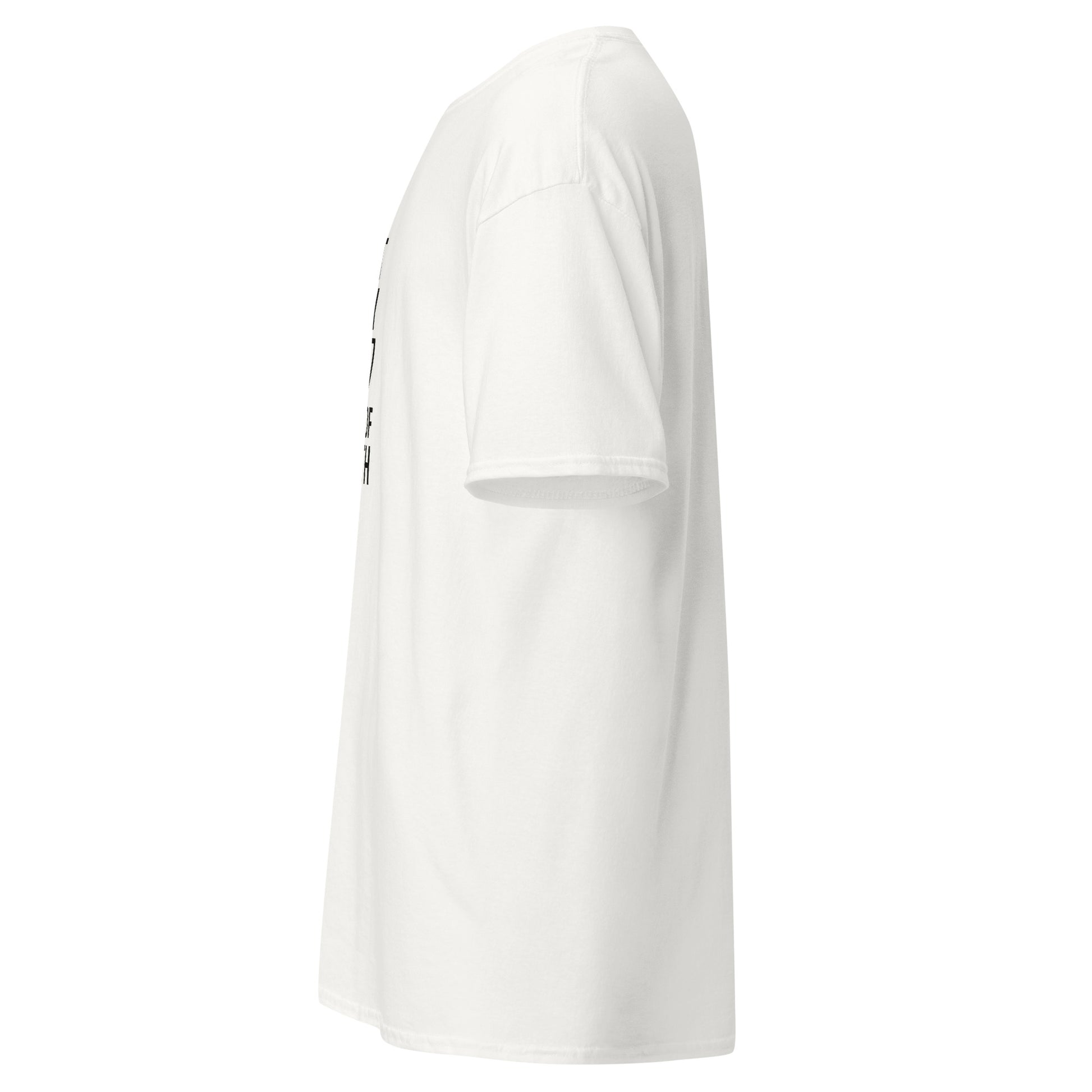 Side view of White Heart of Sky Spiritual Tee by Enlight Me Center