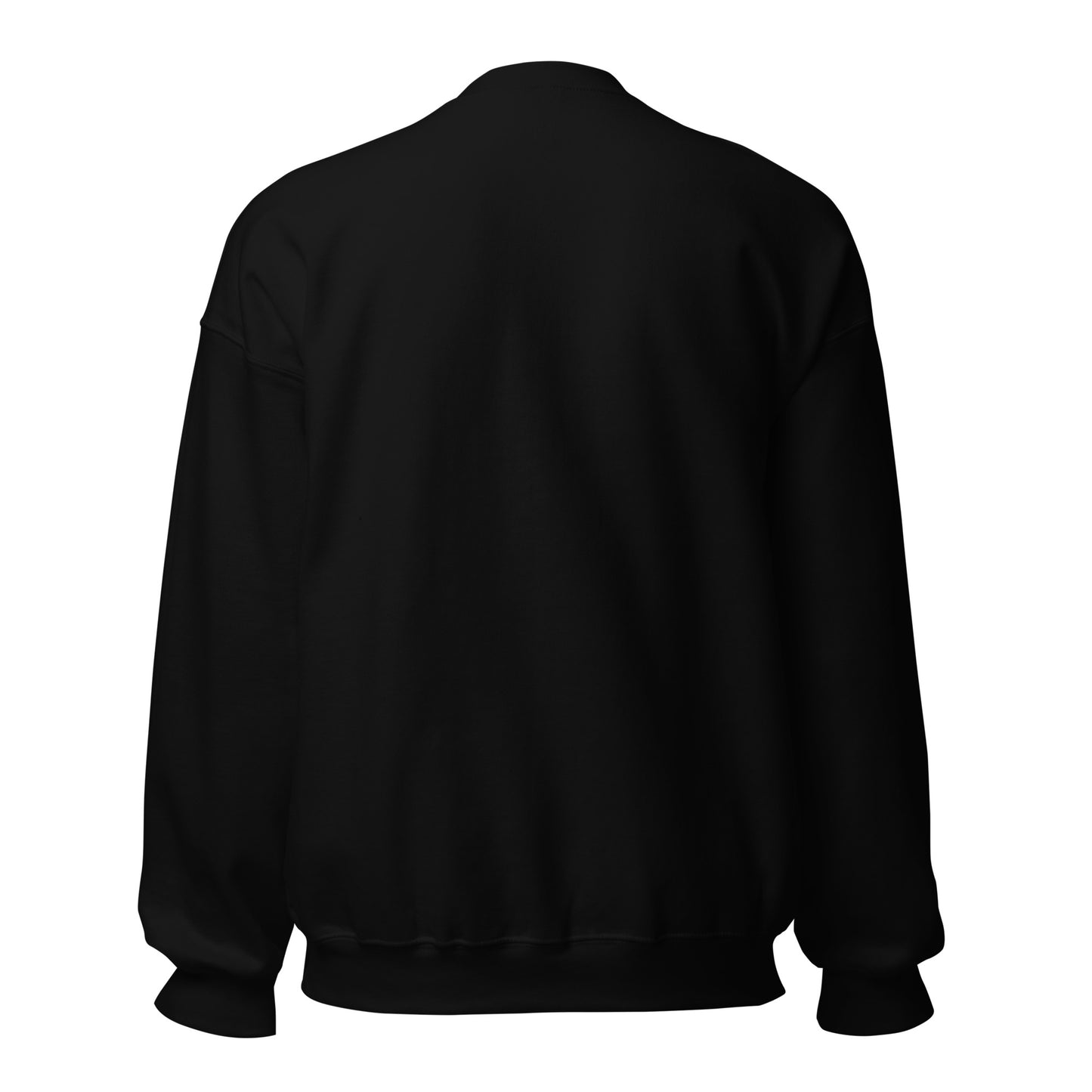 Back view of Black NUR Divine Light Spiritual Sweatshirt by Enlight Me Center