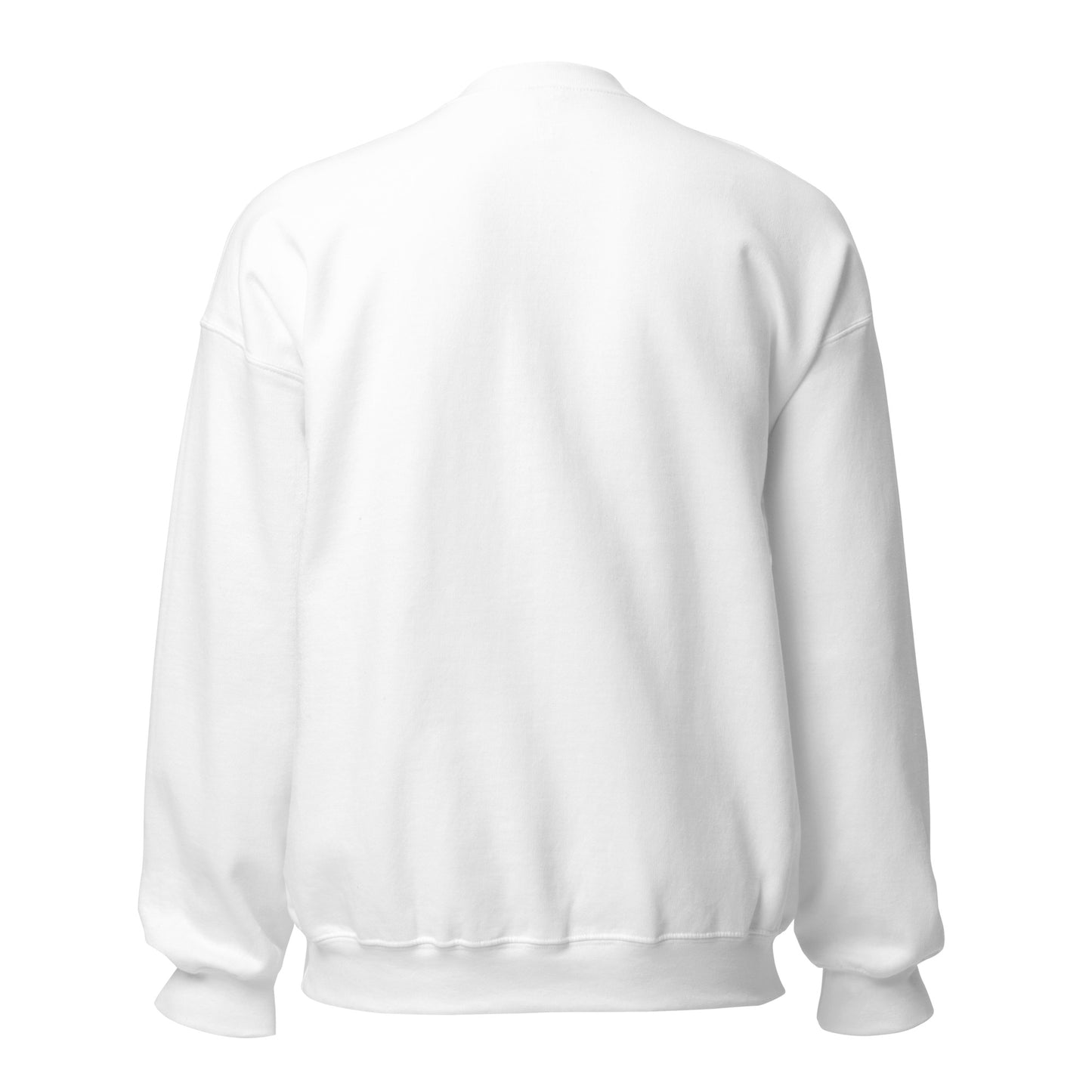 Back view of White Ephessus Athena Eternal Warrior Divine Feminine Sweatshirt by Enlight Me Center