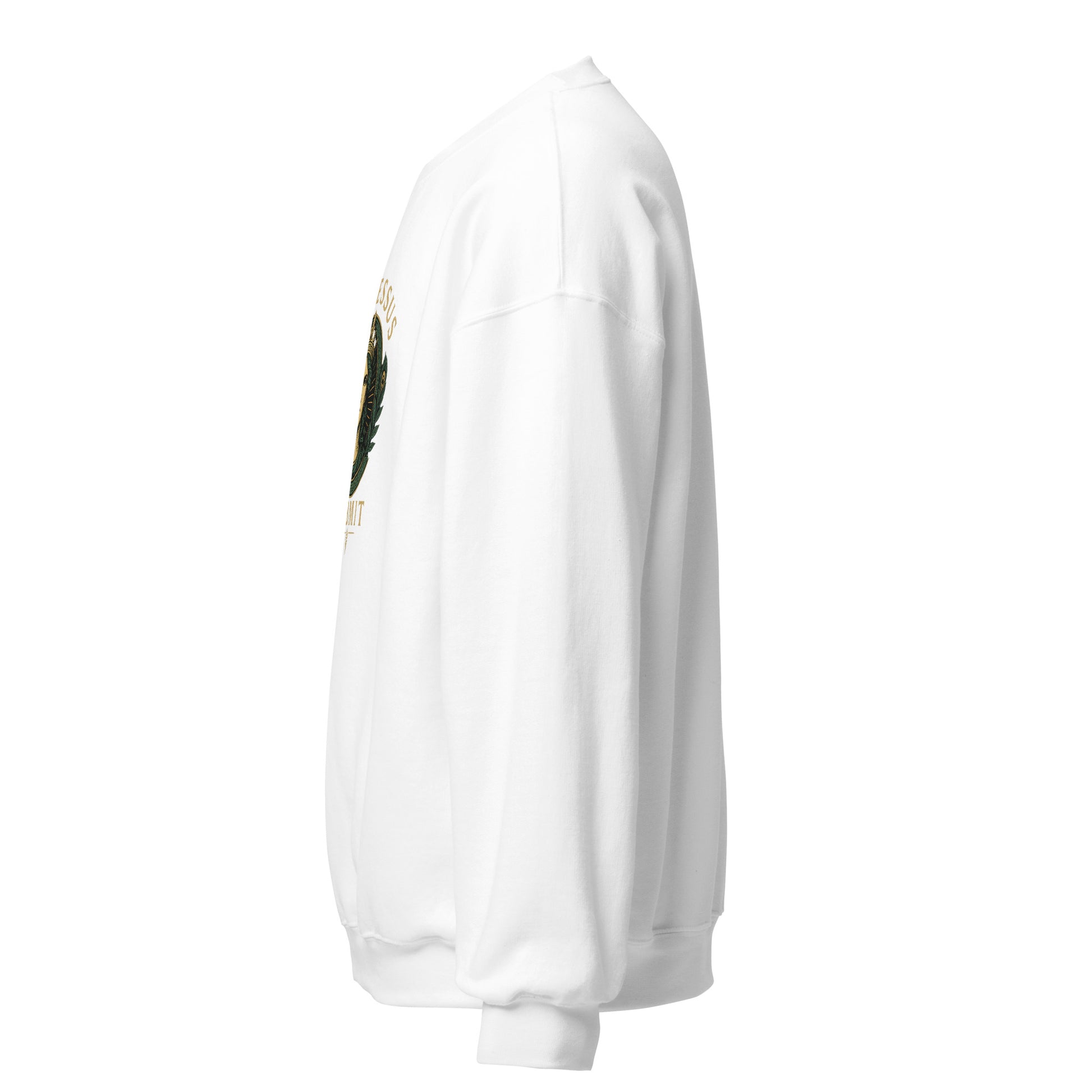 Side view of White Ephessus Hera The Sovereign Queen Divine Feminine Sweatshirt by Enlight Me Center